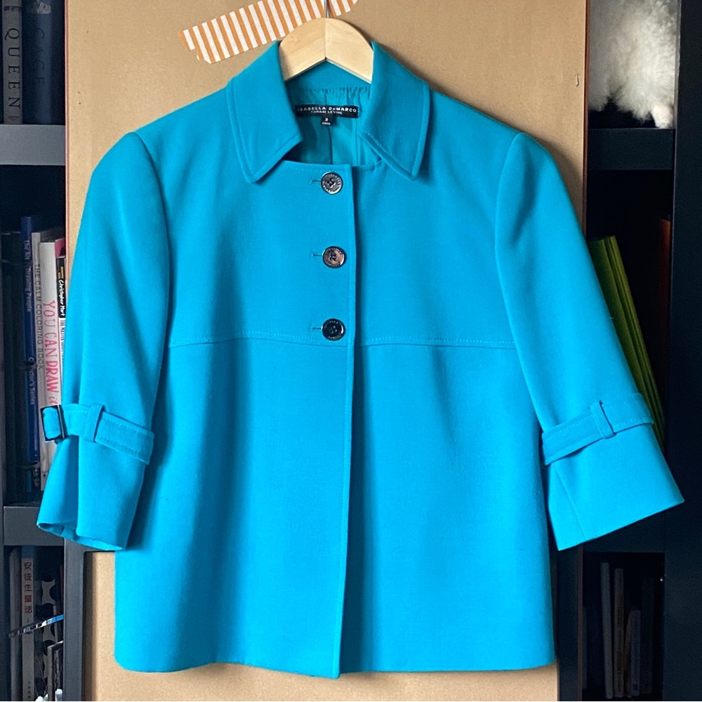 Isabella DeMarco Turquoise blazer women’s size 2